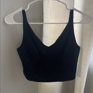 Black tank crop top